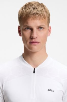 Hugo Boss Slim-fit polo in seamless body-mapping jersey - Image 2