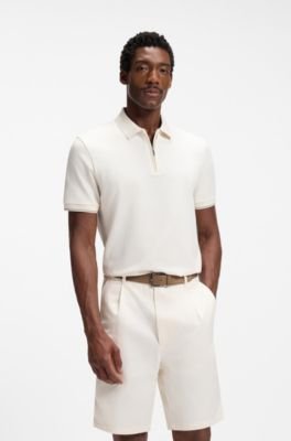 Hugo Boss Regular-fit polo with zipper closure