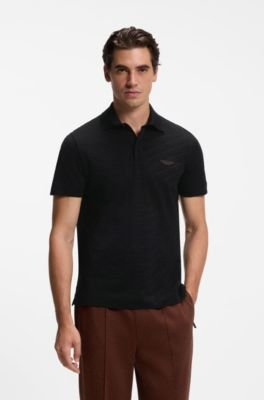 Hugo Boss BOSS x ASTON MARTIN polo shirt in mercerized cotton jacquard