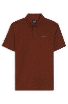 Hugo Boss BOSS x ASTON MARTIN polo shirt in mercerized cotton jacquard - Image 10
