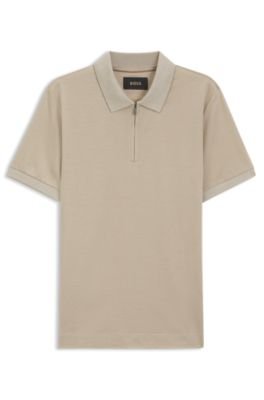 Hugo Boss Mercerized-cotton polo shirt with zipper placket - Image 5