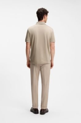 Hugo Boss Mercerized-cotton polo shirt with zipper placket - Image 4