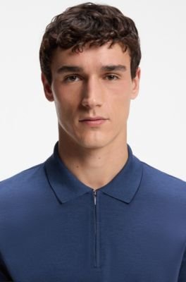 Hugo Boss Mercerized-cotton polo shirt with zipper placket - Image 7