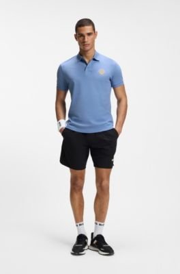 Hugo Boss Cotton-piqué polo shirt with tennis artwork - Image 8