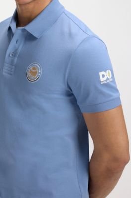 Hugo Boss Cotton-piqué polo shirt with tennis artwork - Image 7