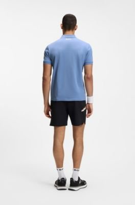 Hugo Boss Cotton-piqué polo shirt with tennis artwork - Image 9