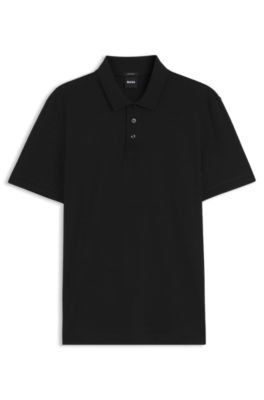 Hugo Boss Geometric-jacquard polo shirt in cotton - Image 5