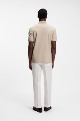 Hugo Boss Geometric-jacquard polo shirt in cotton - Image 9