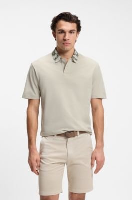 Hugo Boss Relaxed-fit polo with jacquard collar