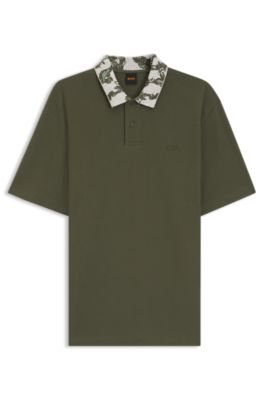Hugo Boss Relaxed-fit polo with jacquard collar - Image 10