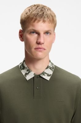 Hugo Boss Relaxed-fit polo with jacquard collar - Image 7