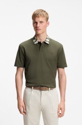 Hugo Boss Relaxed-fit polo with jacquard collar - Image 6