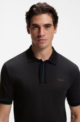 Hugo Boss BOSS x ASTON MARTIN polo shirt in mercerized cotton - Image 2
