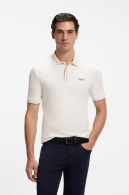 Hugo Boss BOSS x ASTON MARTIN polo shirt in mercerized cotton - Image 6