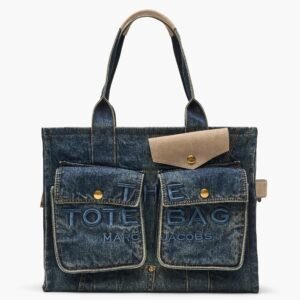 Marc Jacobs The Denim Suede Large Cargo Tote Bag